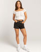 FULL TILT Open Knit Button Front Womens Sweater image number 2