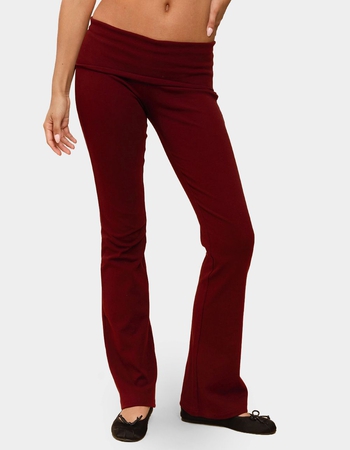 EDIKTED Ivanne Foldover Flared Pants Primary Image