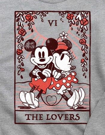 DISNEY The Lovers Card Unisex Oversized Pullover Alternative Image