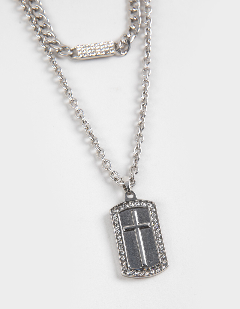 RSQ 2 Piece Dog Tag Necklace image number 1