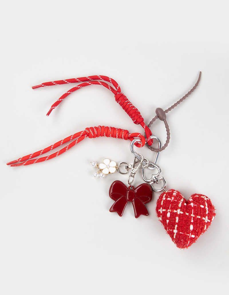 FULL TILT Twill Mixed Material Bag Charm image number 1