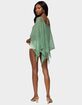 EDIKTED Sequin Fringe Knit Poncho image number 3
