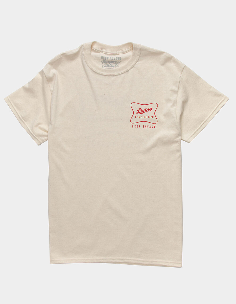 BEER SAVAGE High Life Mens T-Shirt image number 1