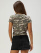 VON DUTCH Camo Womens Rhinestone V-Neck Tee image number 4