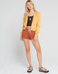 FULL TILT Essentials Womens Mustard Crop Hoodie image number 4
