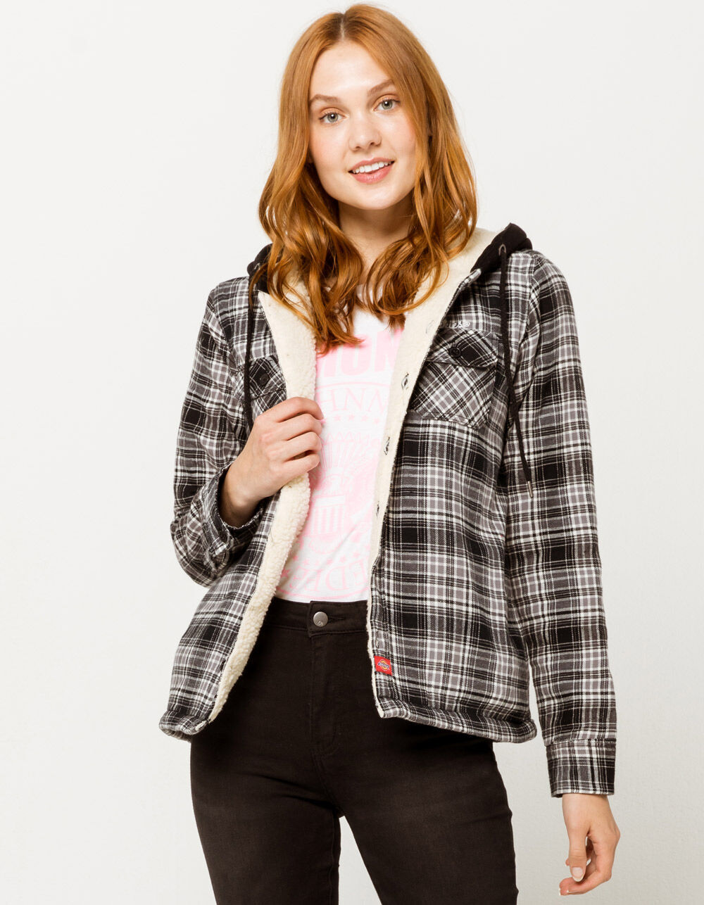 DICKIES Sherpa Lined Plaid Jacket 