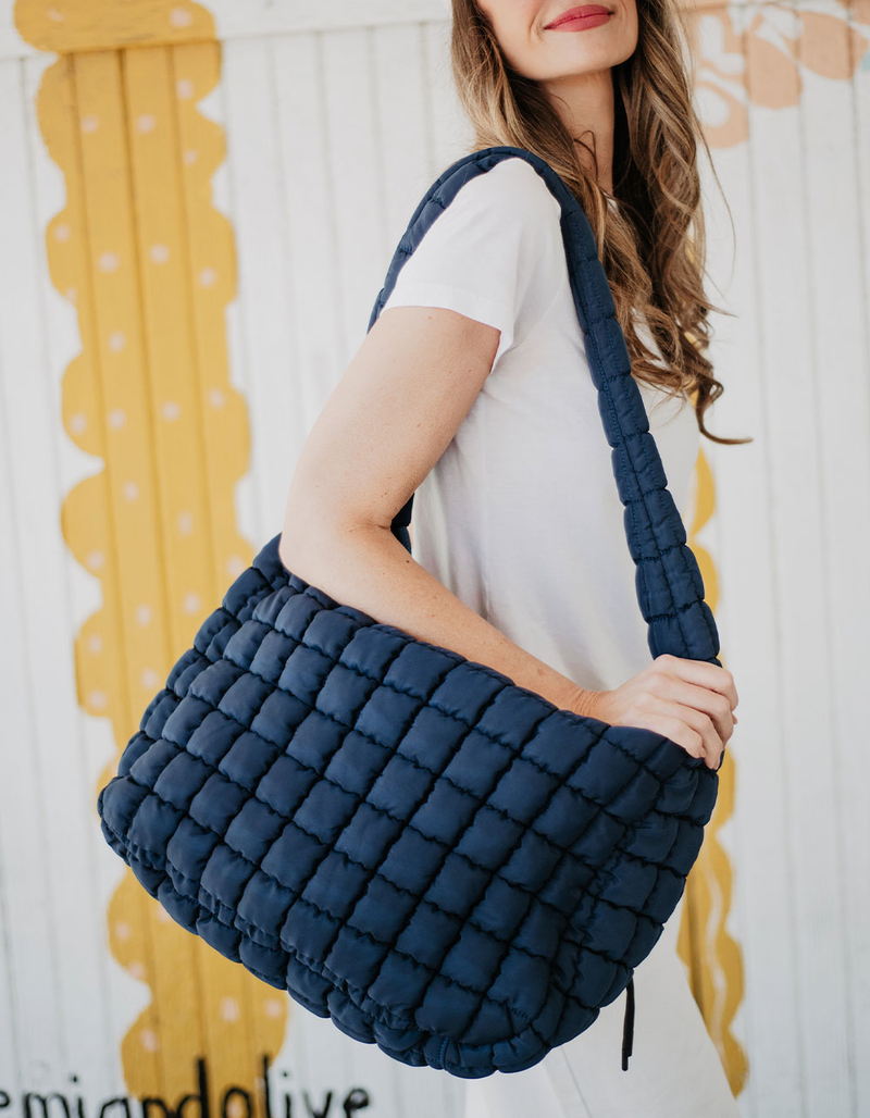 KATYDID Oversized Quilted Hobo Tote Bag image number 6