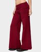 EDIKTED Petite Wide Leg Fold Over Pants image number 2