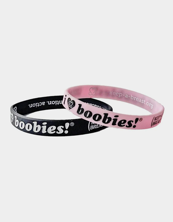 KEEP A BREAST I Love Boobies! 2 Pack Mini Bracelets Primary Image