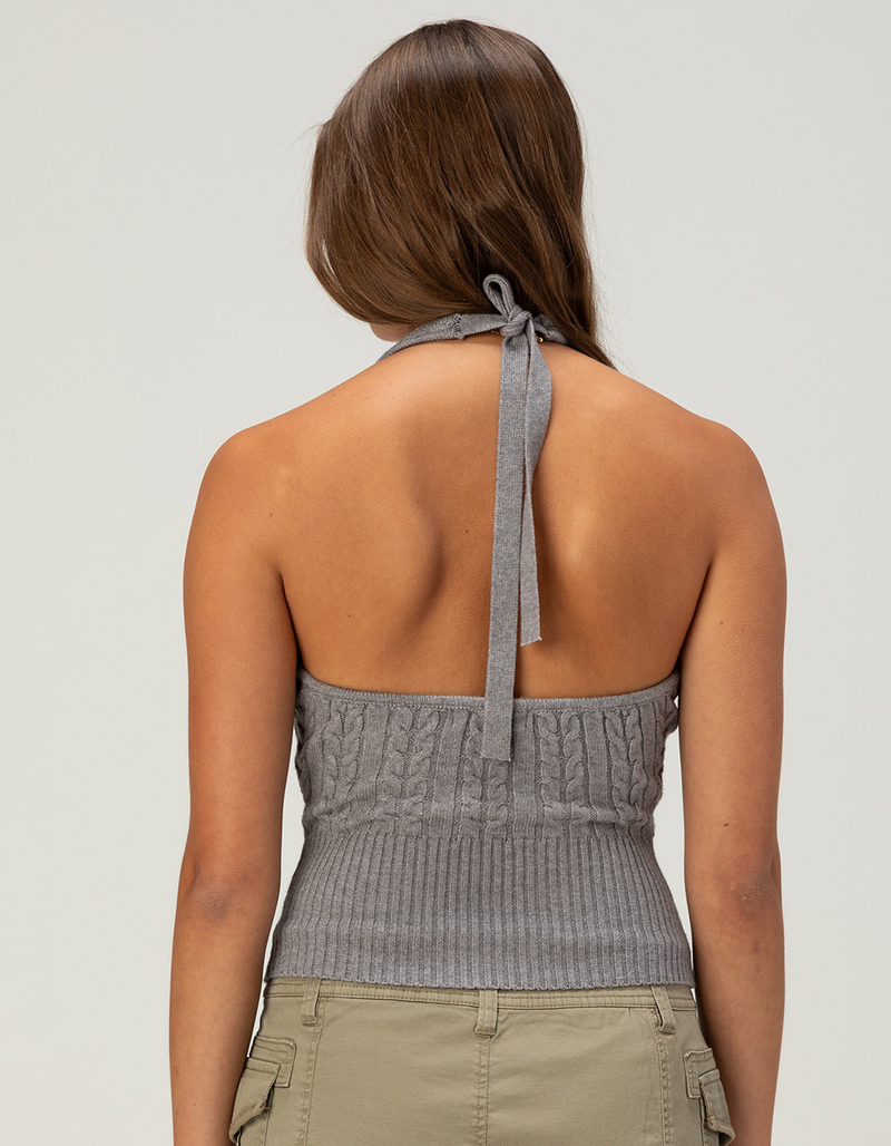 RSQ Womens Cable Sweater Halter Top image number 3