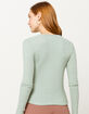 FULL TILT Essentials Brushed Ribbed Mint Womens Top image number 3