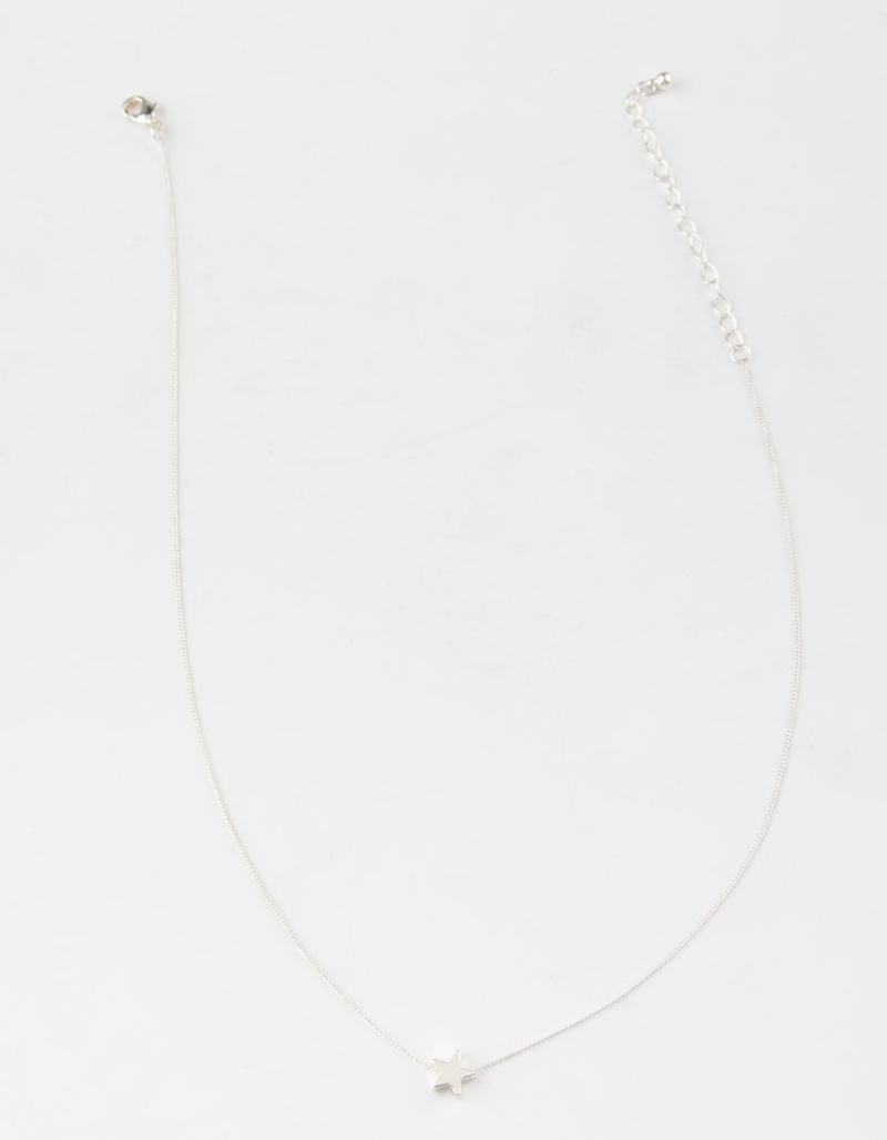 FULL TILT Star Silver Dainty Necklace image number 0
