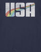 USA Rainbow Swoosh Unisex Tee image number 2