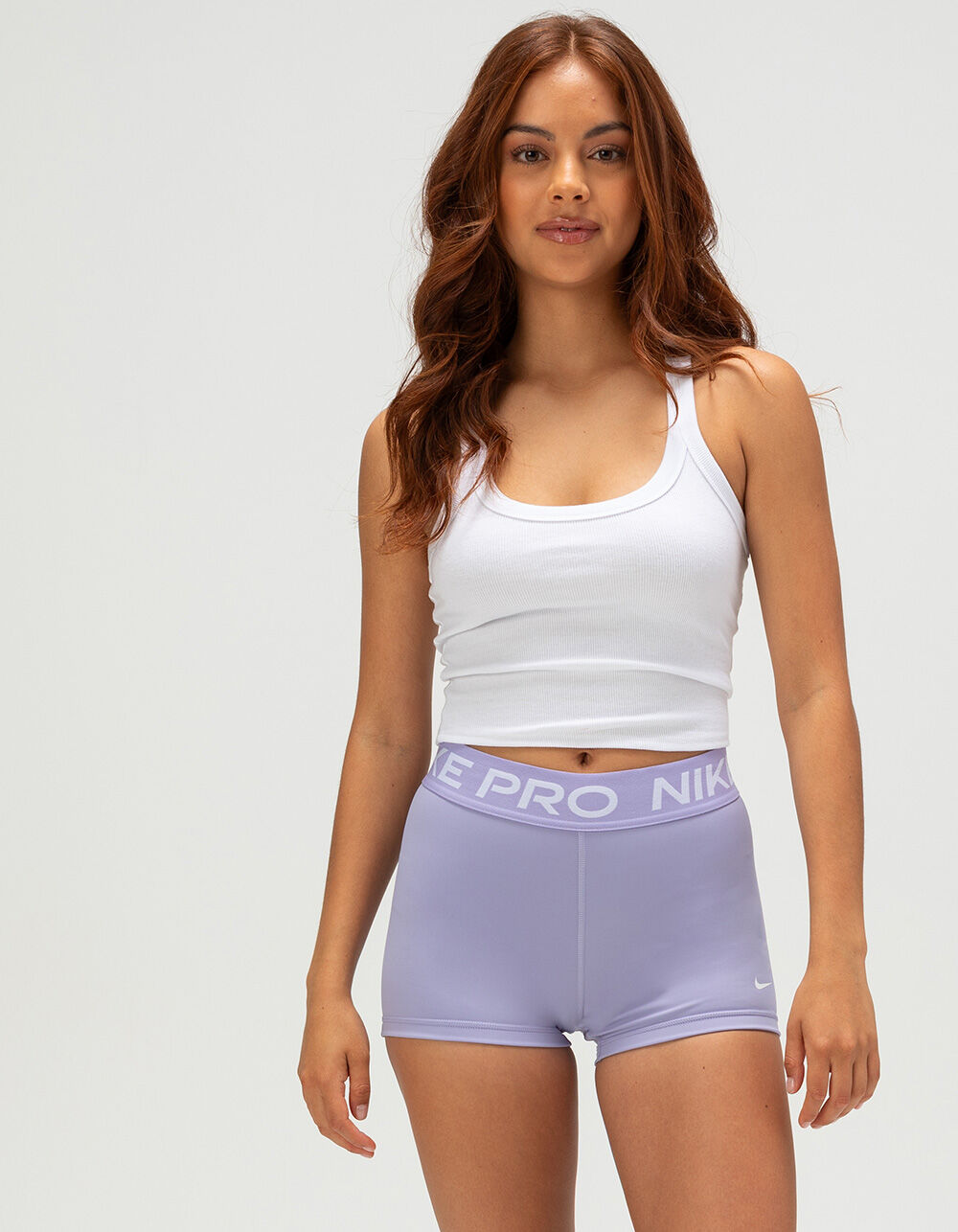 nike pro shorts lilac