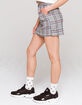 KNOW ONE CARES Plaid Houndstooth Skirt image number 2