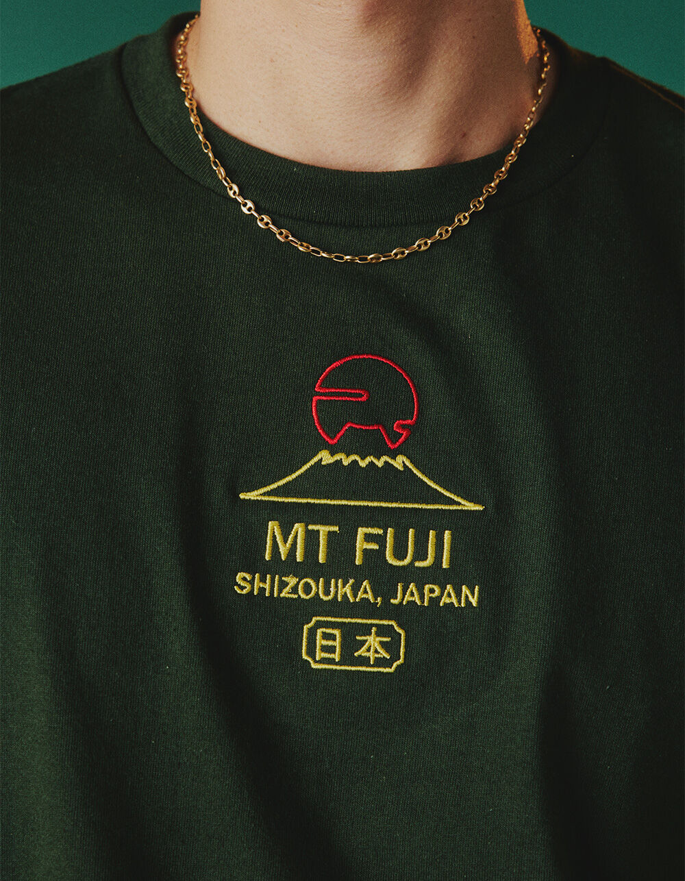 SAME GANG Mt. Fuji Embroidered Mens Tee - FOREST | Tillys
