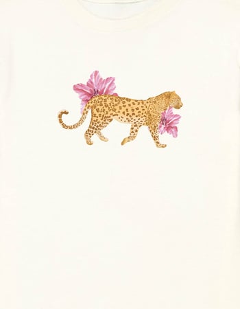 LEOPARD Flowers Unisex Kids Tee Alternative Image