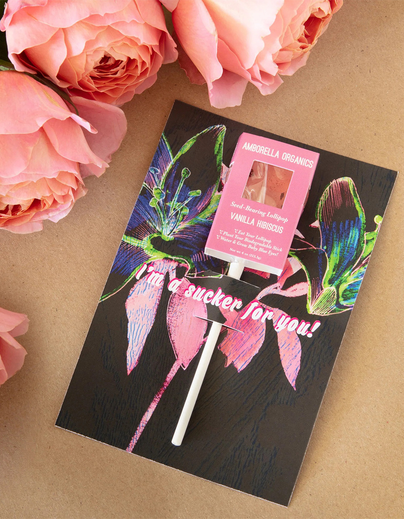 AMBORELLA ORGANICS I'm A Sucker For You Lollipop Card image number 1