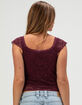 FULL TILT Womens Lace Top image number 4
