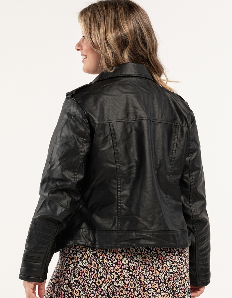 URBAN REPUBLIC Womens PU Moto Jacket image number 2
