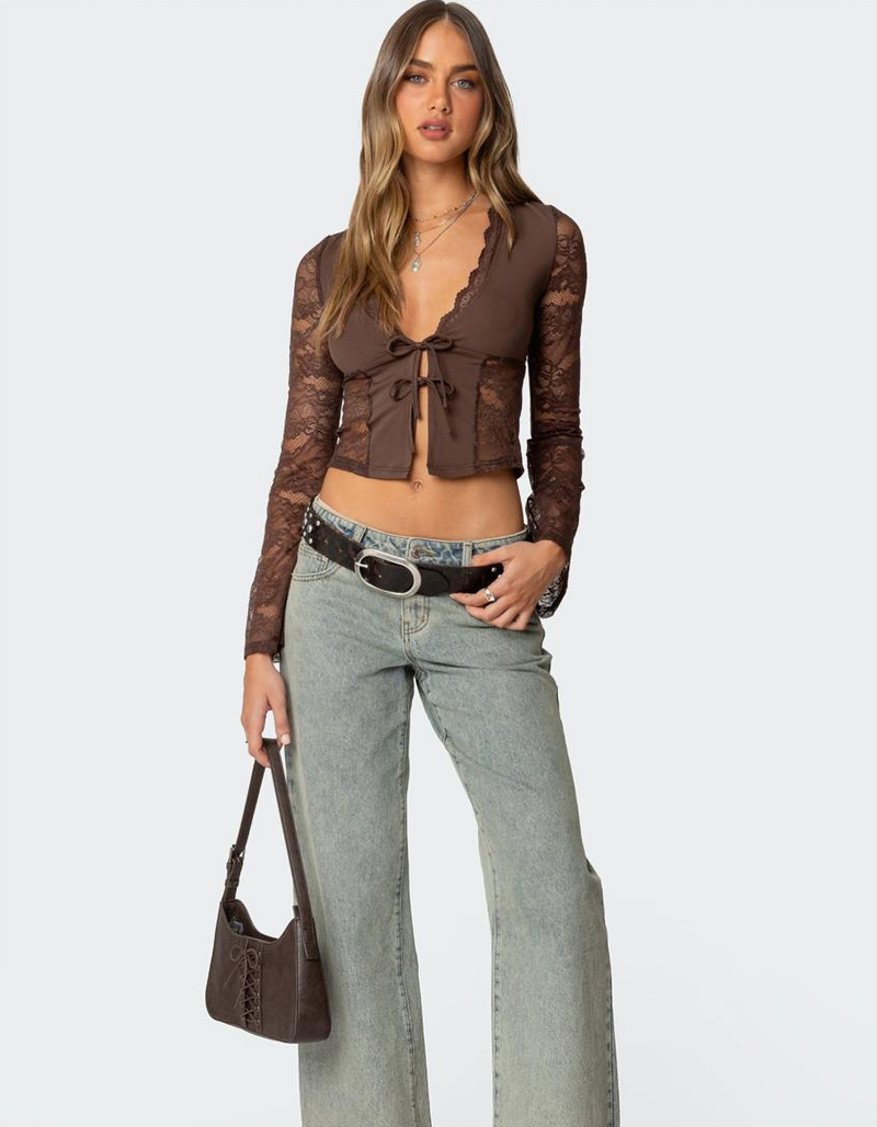 EDIKTED Stephi Lacey Split Front Top image number 1