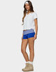 EDIKTED Shantal Stripey Foldover Shorts image number 4