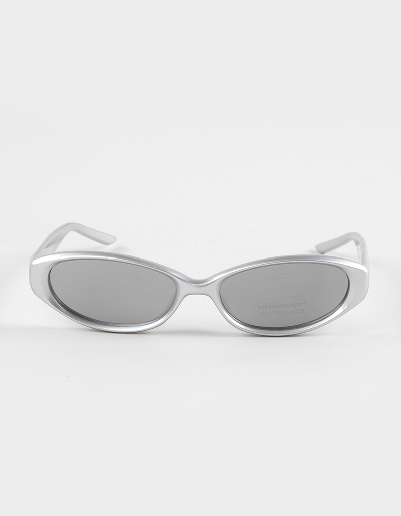 RSQ Rectangle Shimmer Plastic Sunglasses image number 0