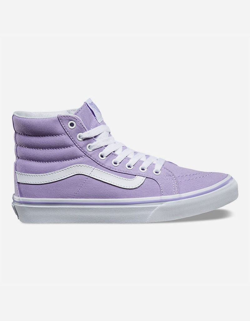 VANS Sk8-Hi Slim Lavender & True White Womens Shoes image number 0