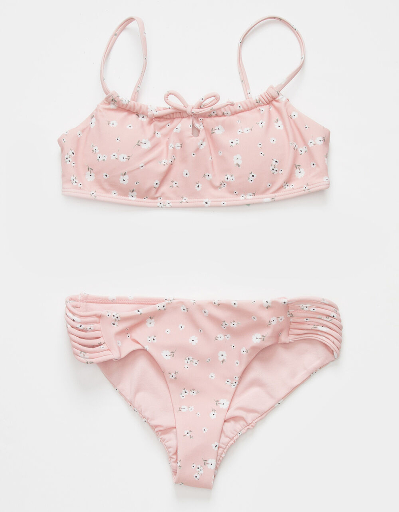 FULL TILT Floral Tie Front Girls Bikini Set image number 0