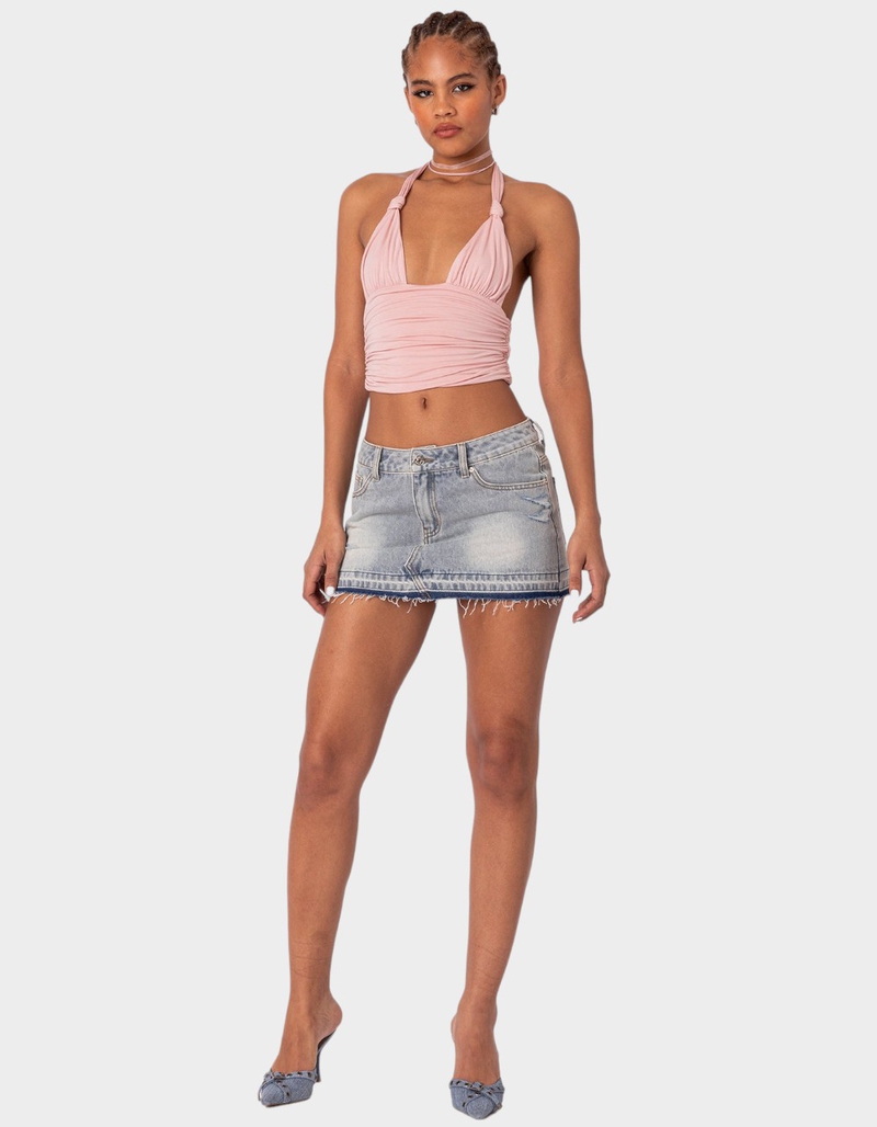 EDIKTED Lillie Knotted Halter Top image number 4