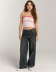 RSQ Womens Low Rise Slouch Wide Leg Tinted Jeans image number 5