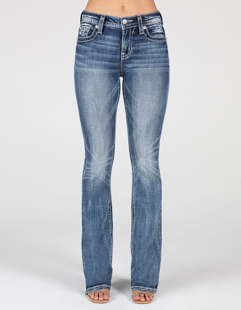 MISS ME Wing Womens Bootcut Jeans image number 1