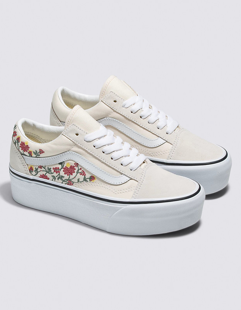 VANS Floral Embroidery Old Skool Stackform Womens Shoes image number 0