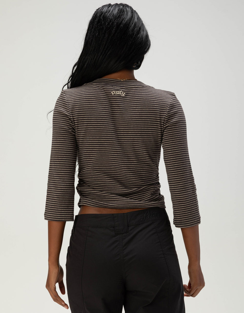 RUSTY Rikki Womens Long Sleeve V-Neck Top image number 3