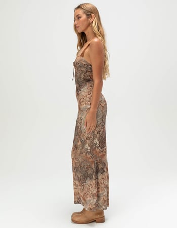 WEST OF MELROSE Womens Paisley Mesh Maxi Dress Alternative Image