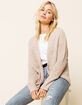 WEST OF MELROSE Knit Ain't Over Tan Womens Cardigan image number 1