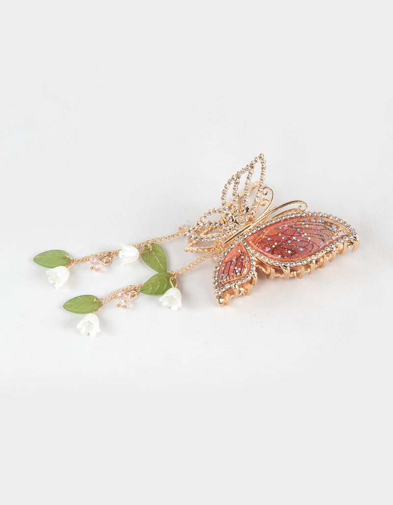 FULL TILT Metal Dangle Acrylic Butterfly Clip image number 1