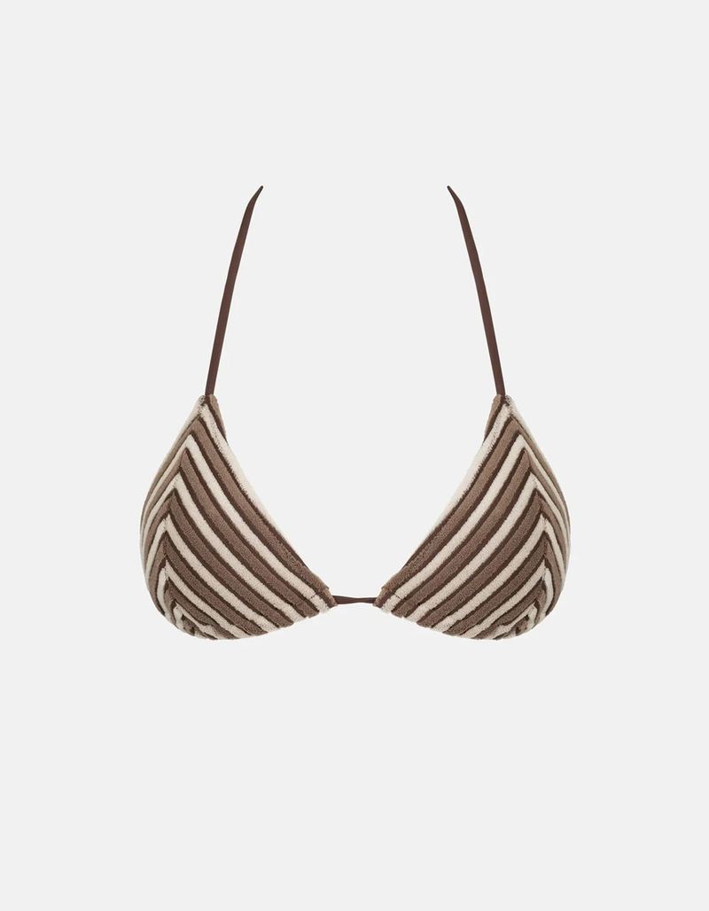 RHYTHM Terry Sands Stripe Slide Triangle Bikini Top image number 5