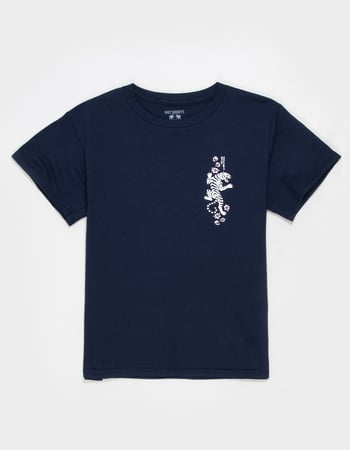 RIOT SOCIETY Tiger Hibiscus Girls Tee Alternative Image