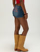 VON DUTCH Pinstripe Womens Low Rise Shorts image number 4