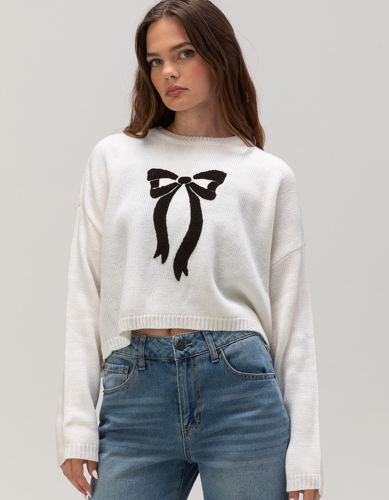 RSQ Womens Bow Icon Pullover Sweatshirt image number 0