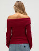MADDEN GIRL Off The Shoulder Womens Sweater image number 4