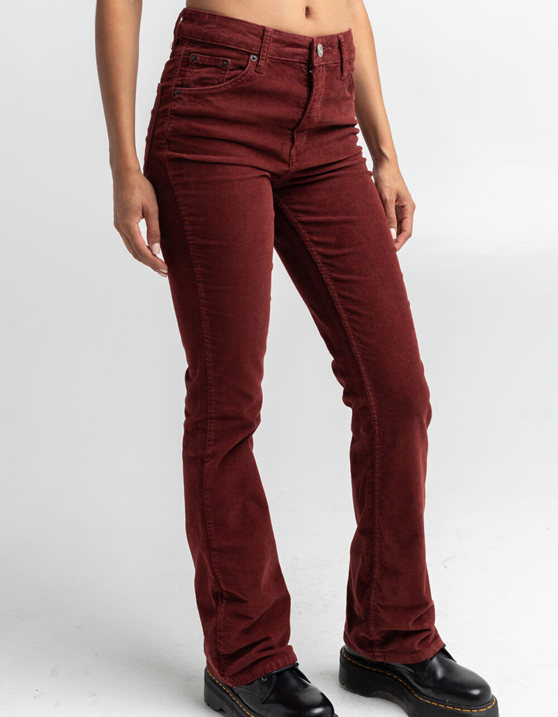 BDG Urban Outfitters Burgundy Corduroy Flare Womens Pants image number 2