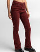 BDG Urban Outfitters Burgundy Corduroy Flare Womens Pants image number 3