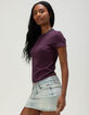 TILLYS Womens Stripe Ringer Tee image number 3