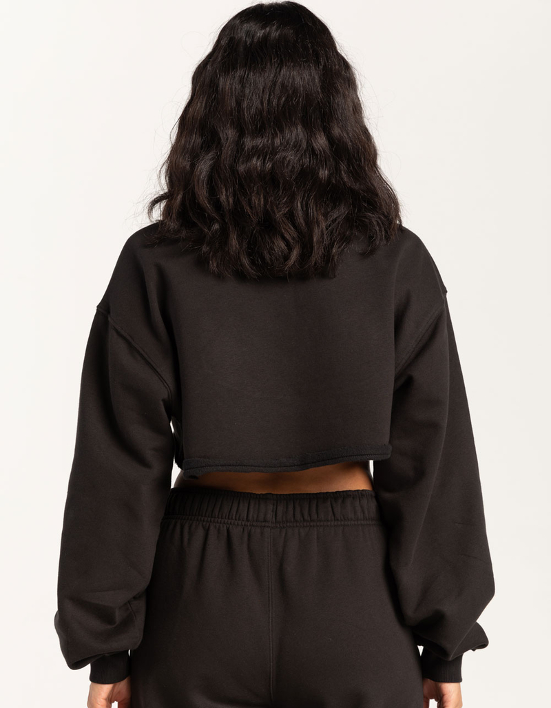 CHAMPION Classic Fleece Super Cropped Womens Crewneck Sweatshirt image number 3