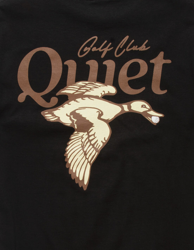 QUIET GOLF CLUB Flocking Black T-Shirt image number 2