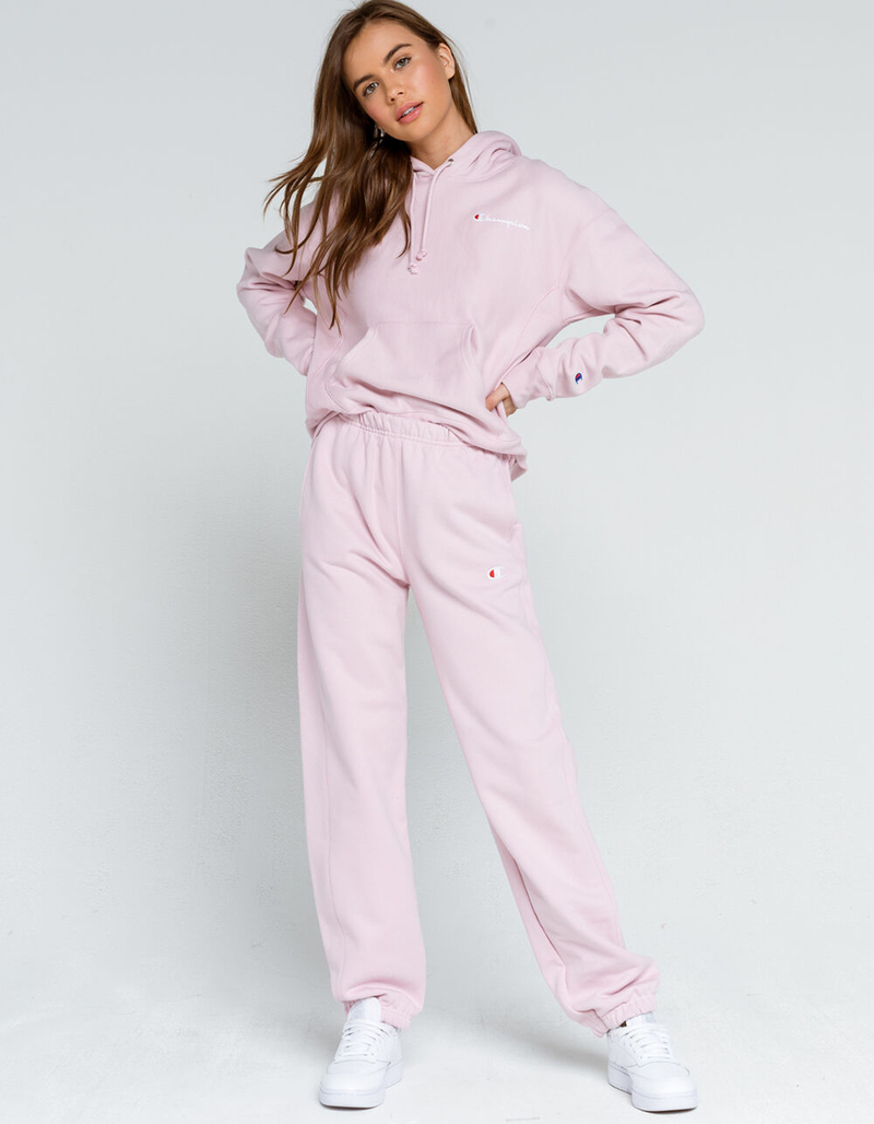 CHAMPION Boyfriend Reverse Weave Womens Light Pink Sweatpants image number 4