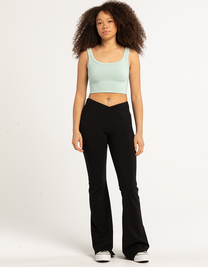 TILLYS Crossover Waist Womens Flare Leggings image number 0