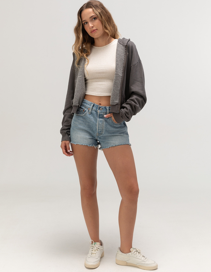 HURLEY Outsider Womens Crop Zip-Up Hoodie image number 3